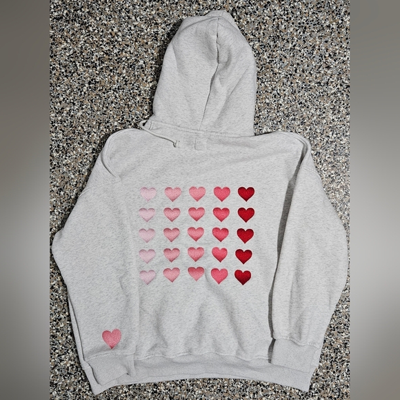 Oversized SUNKISSED coconut Hoodie With Embroidered Hearts - Picture 2 of 8